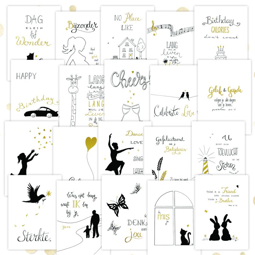 Voordeelpakket - 'Golden Blessings' serie 2 - MA36095 -  Kaartenseries bij MajesticAlly