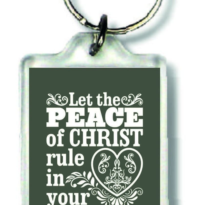 Sleutelhanger let the peace of Christ - MA23024 -  Bible Verses bij MajesticAlly