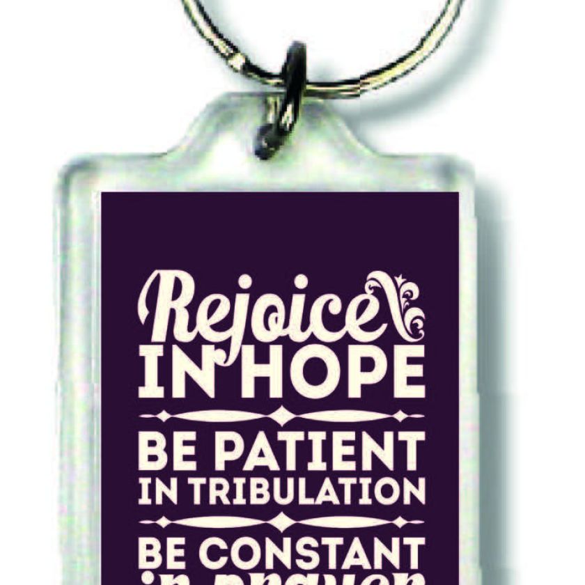 Sleutelhanger rejoice in hope - MA23018 -  Bible Verses bij MajesticAlly