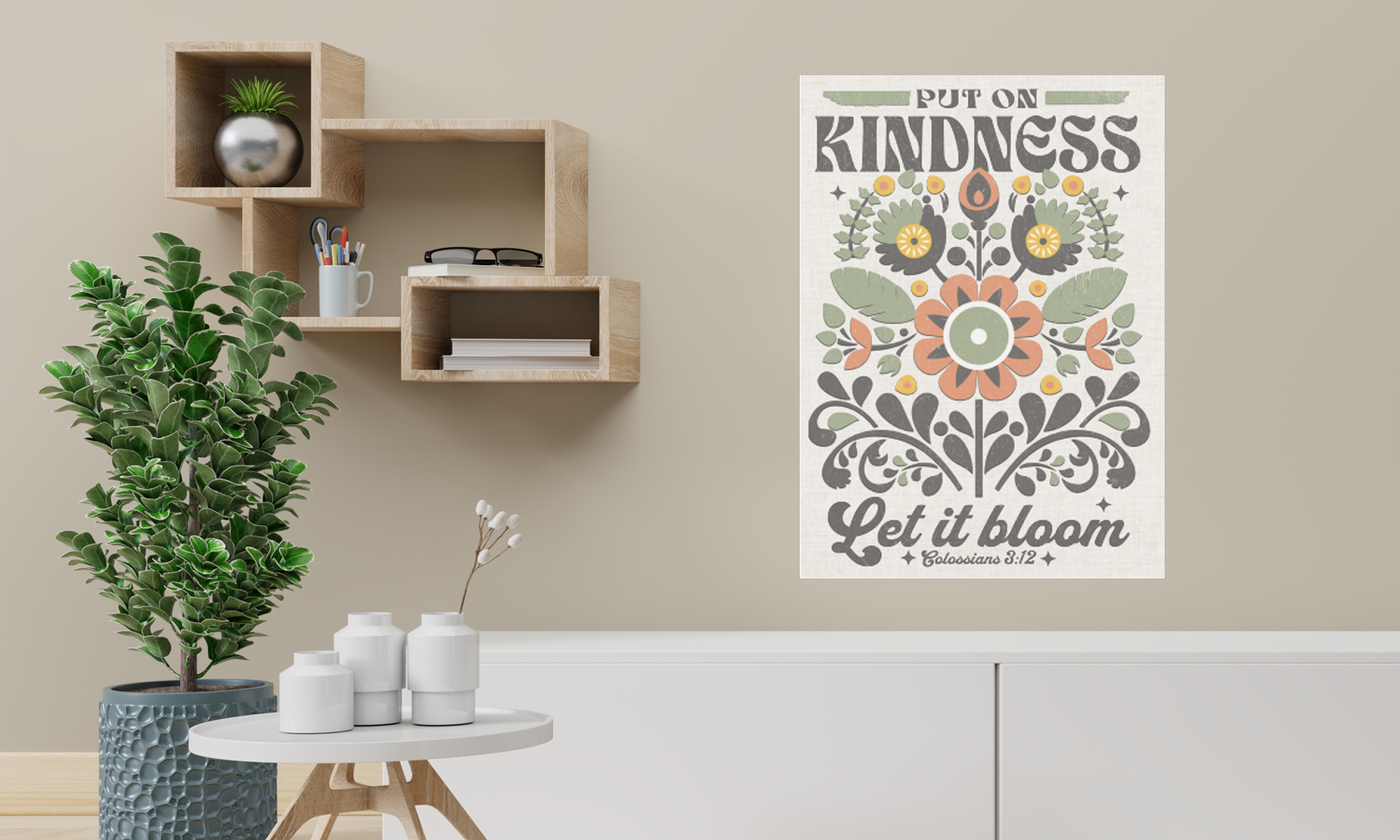 Muurcirkel 'Dit is de dag die de Heer ons geeft' - 60 cm