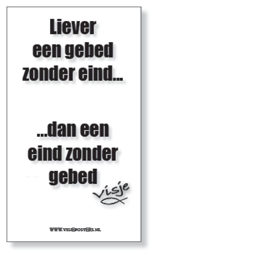 Kaart visje liever een gebed zonder eind - 44136 -  Visje kaarten bij MajesticAlly