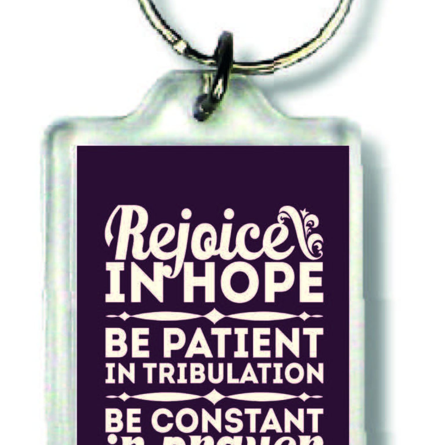 Sleutelhanger rejoice in hope - MA23018 -  Bible Verses bij MajesticAlly