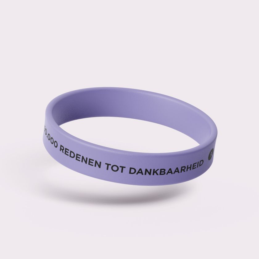 OW41009 - Siliconen armband - 10.000 redenen tot dankbaarheid