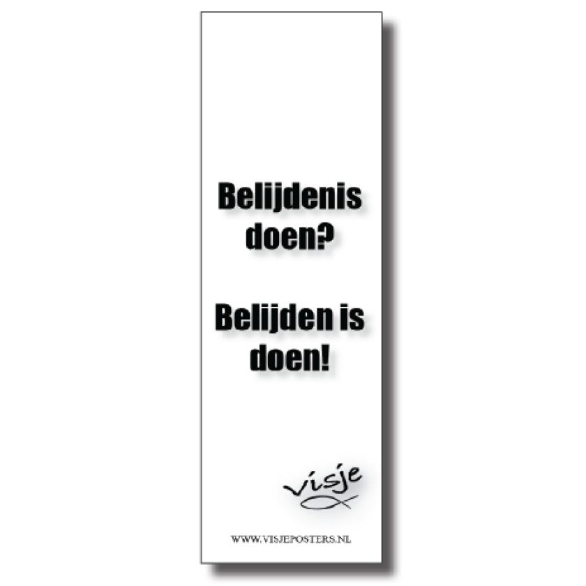 Boekenlegger visje belijdenis doen belij - 44896 -  Visje bij MajesticAlly