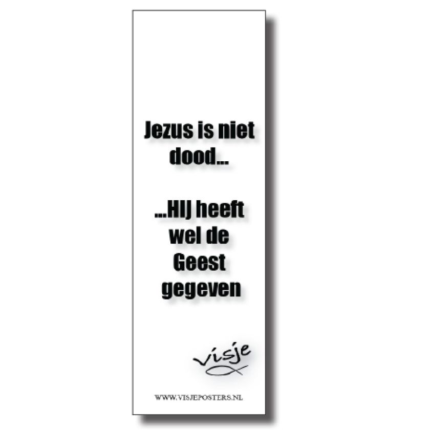 Boekenlegger visje Jezus is niet dood... - 44892 -  Visje bij MajesticAlly