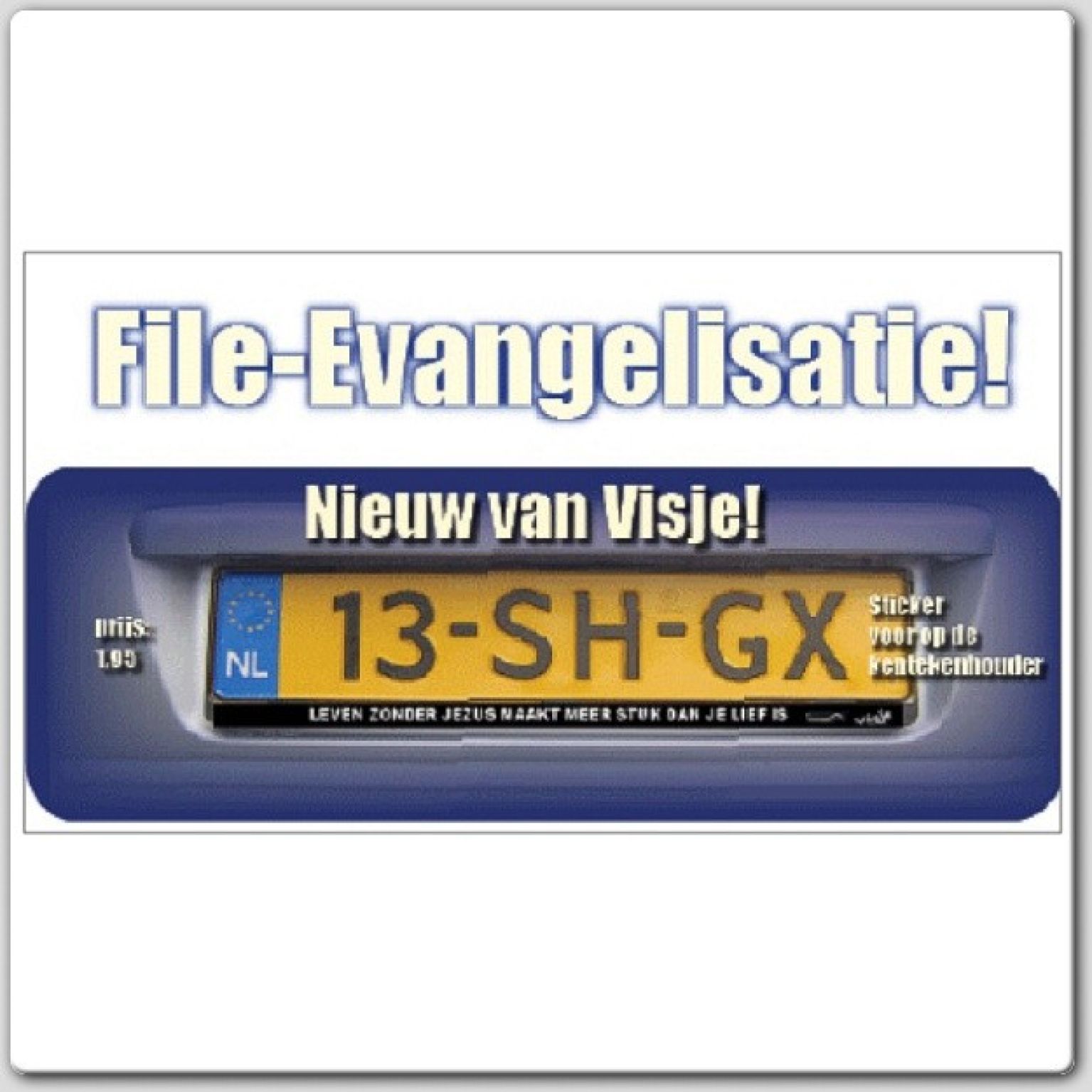 Kenteken sticker 'Jezus leeft, jij ook?' - 44425 -  Sale bij MajesticAlly