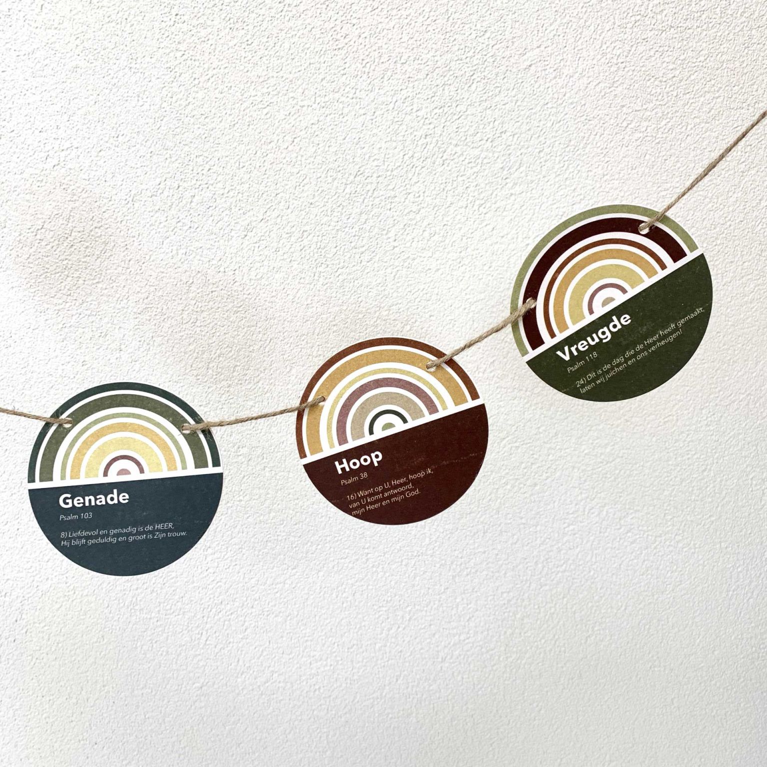 MA20310- Set vilten onderzetters 'Trouw' Voorbeeld Slinger