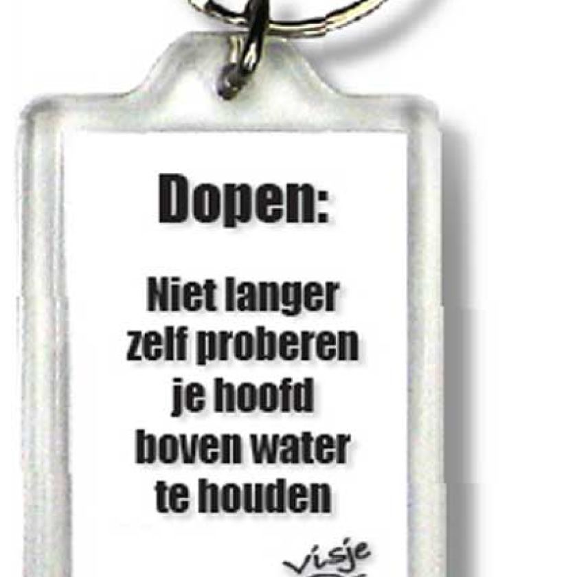 Sleutelhanger visje dopen niet langer - 44385 -  Visje Sleutelhangers bij MajesticAlly