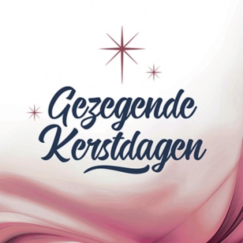 Kerstkaart 'Gezegende Kerstdagen - rood' - 454116 -  Kerst-Morgenster bij MajesticAlly