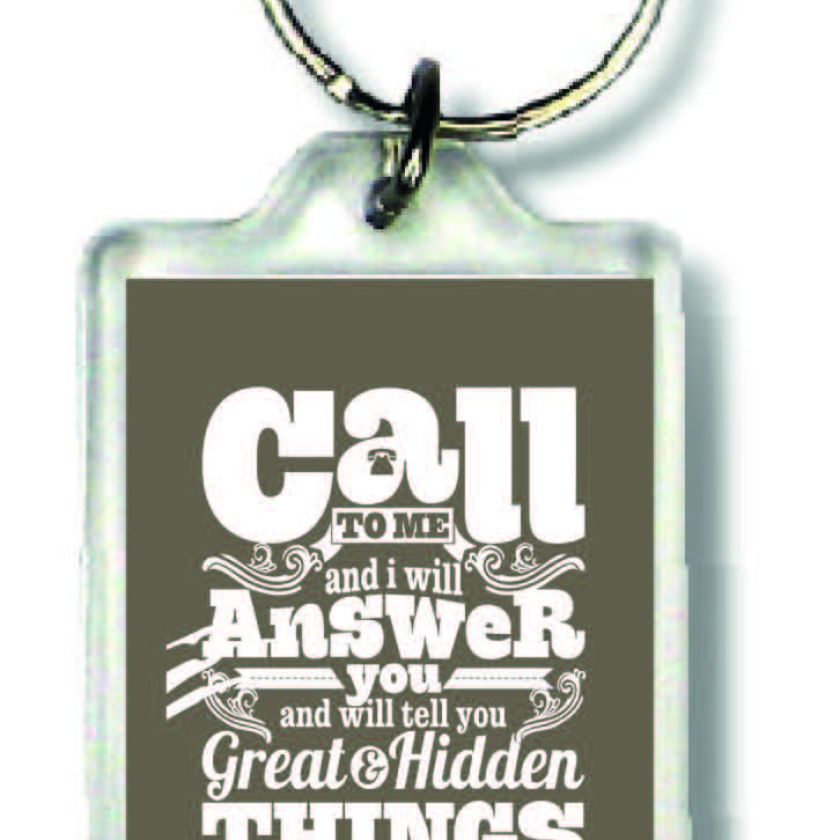 Sleutelhanger call to me - MA23027 -  Bible Verses bij MajesticAlly