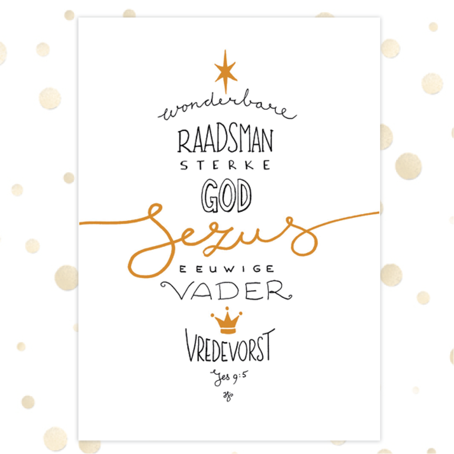 Poster A4  'Wonderbare Raadsman' - MA36201 -  Diverse kerstcadeaus bij MajesticAlly