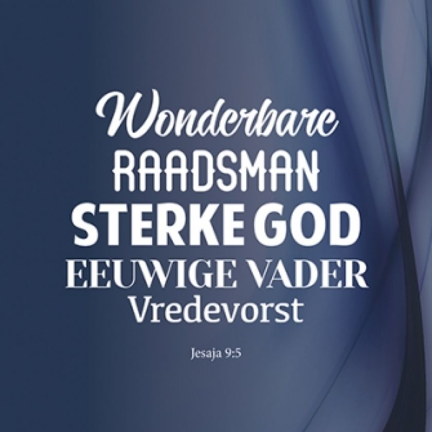 Kerstkaart 'Wonderbare Raadsman' - 454115 -  Kerst-Morgenster bij MajesticAlly
