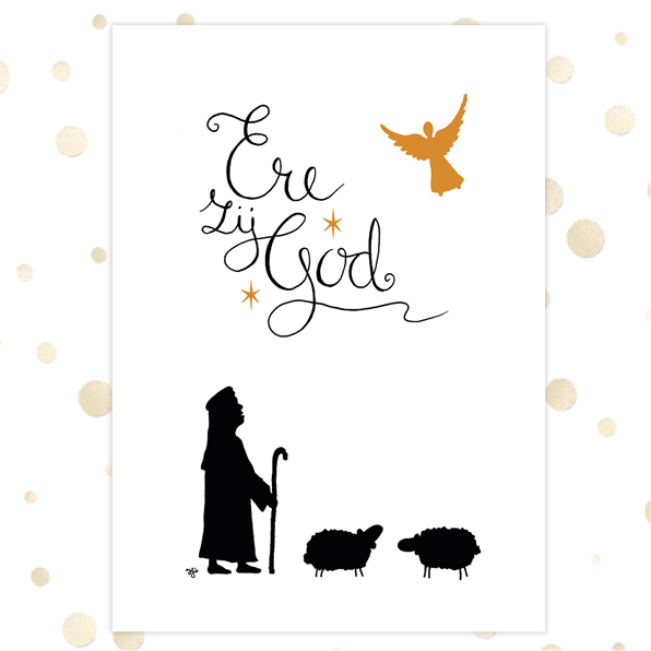 Poster A4 'Ere zij God' - MA36203 - Diverse kerstcadeaus bij MajesticAlly