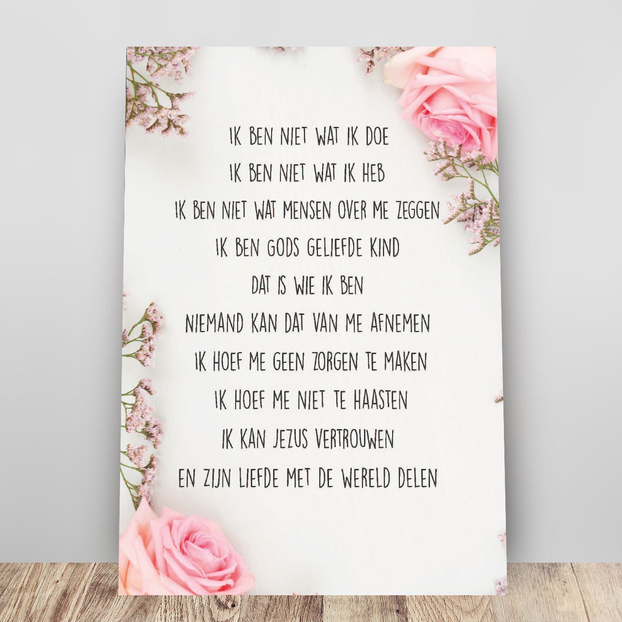 Metal Deco A3 'Credo - roos' - MA11618 - Metal Deco bij MajesticAlly