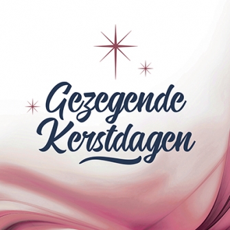 Kerstkaart 'Gezegende Kerstdagen - rood' - 454116 - Kerst-Morgenster bij MajesticAlly