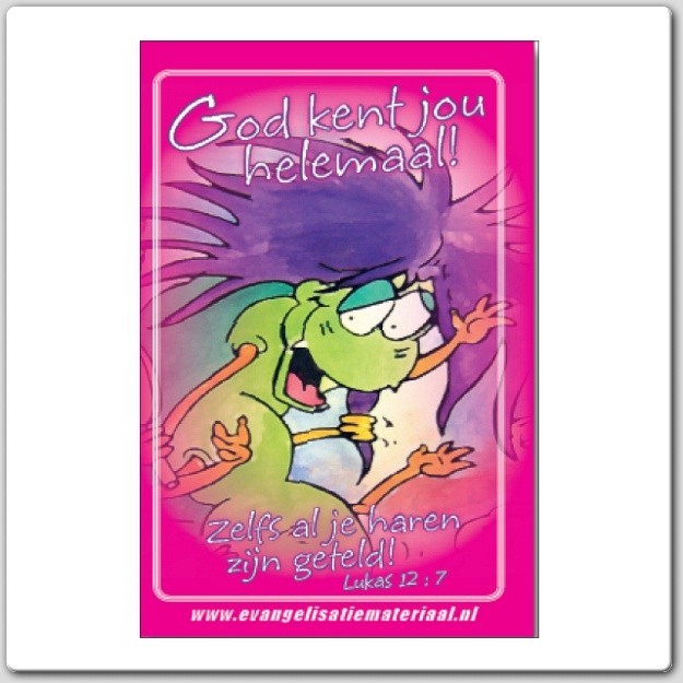 Kaart Bijbeltje 'God kent jou helemaal' - 44907 - Kinderkaarten bij MajesticAlly