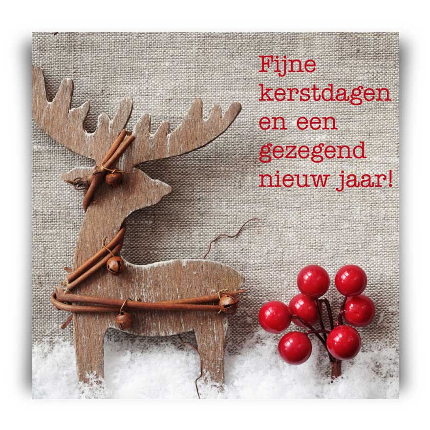 Kerstkaart 'Hert' - MA12251 - Christelijke kerstkaarten bij MajesticAlly