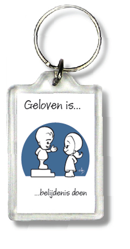 Sleutelhanger geloven is belijdenis doen - 47508 -  Geloven is... bij MajesticAlly