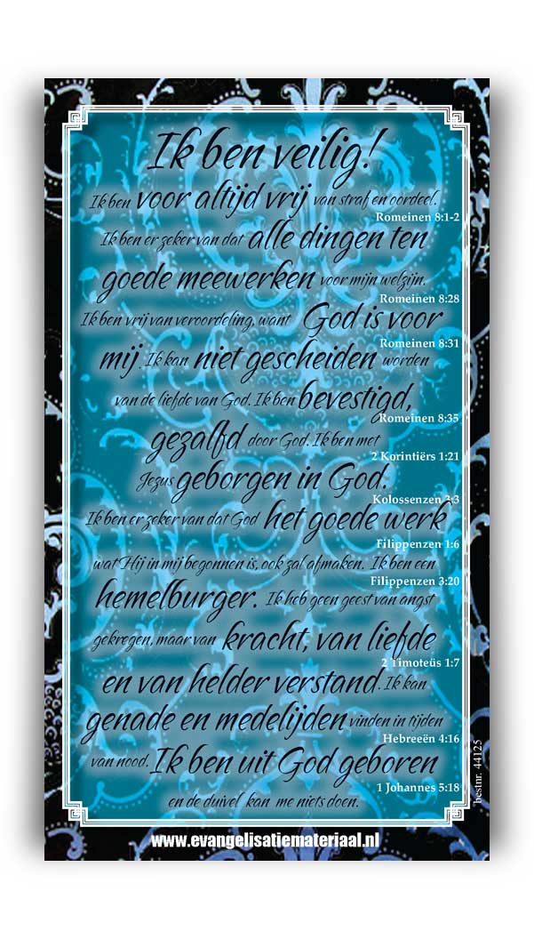 Bemoedigingskaart - 'Ik ben veilig' - 44125 -  Kaarten bij MajesticAlly