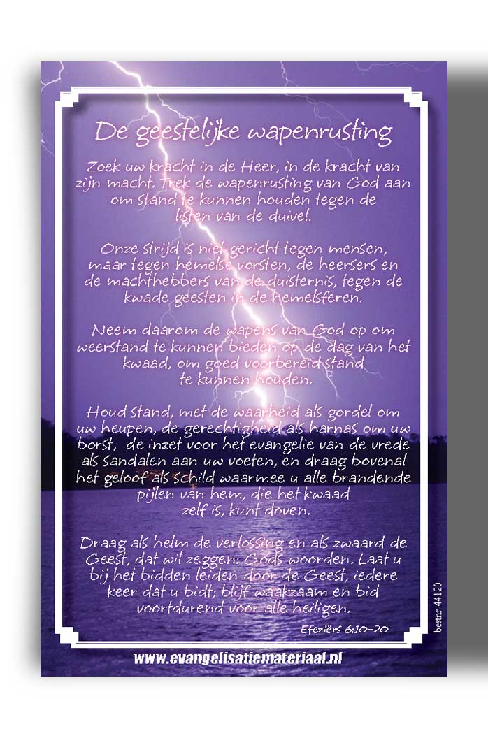 Bemoedigingskaart - 'De geestelijke wapenrusting' - 44120 -  Kaarten bij MajesticAlly