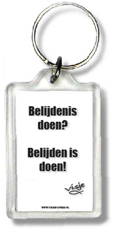 Sleutelhanger visje belijdenis doen - 44383 -  Visje Sleutelhangers bij MajesticAlly