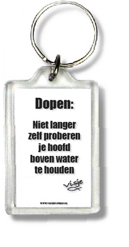 Sleutelhanger visje dopen niet langer - 44385 - Visje Sleutelhangers bij MajesticAlly