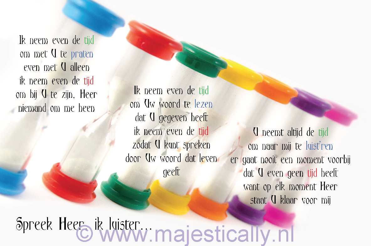 Prentbriefkaart 'Ik neem even de tijd'