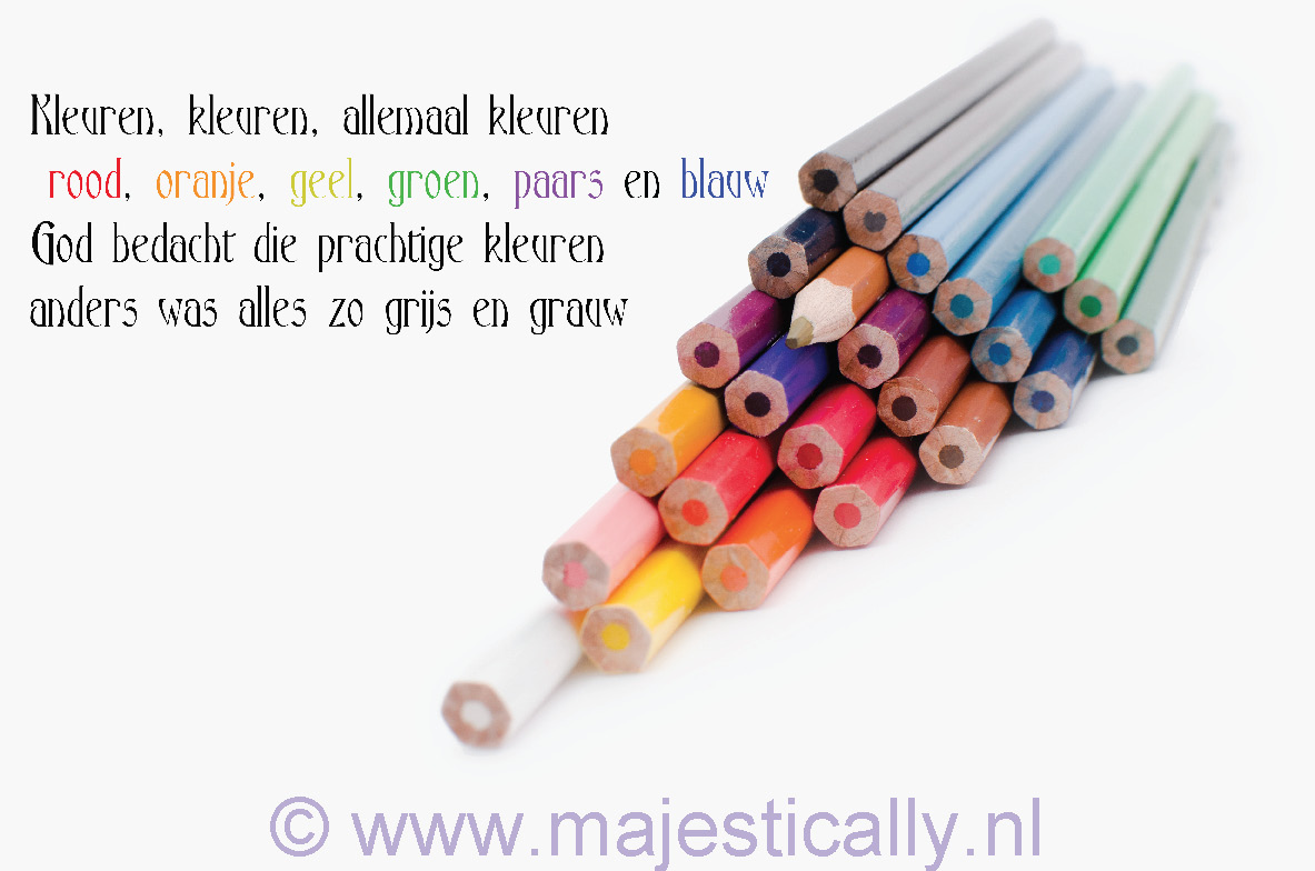 Kinderkaart kleuren - MA13008 -  Kinderkaarten bij MajesticAlly