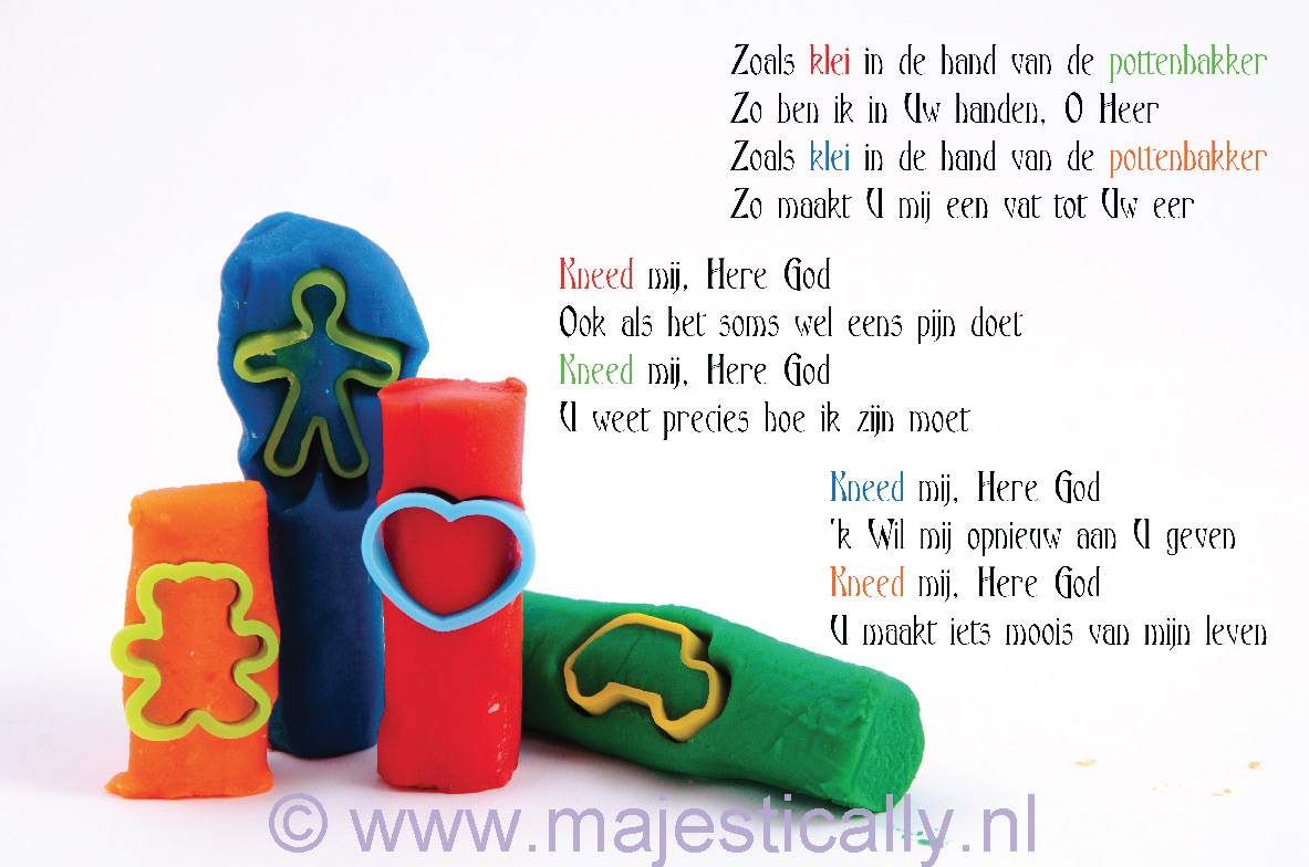 Kinderkaart zoals klei in de hand van de - MA13011 -  Kinderkaarten bij MajesticAlly