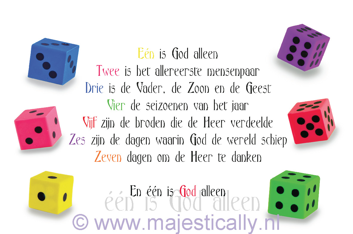 Kinderkaart √©√©n twee drie - MA13015 -  Kinderkaarten bij MajesticAlly