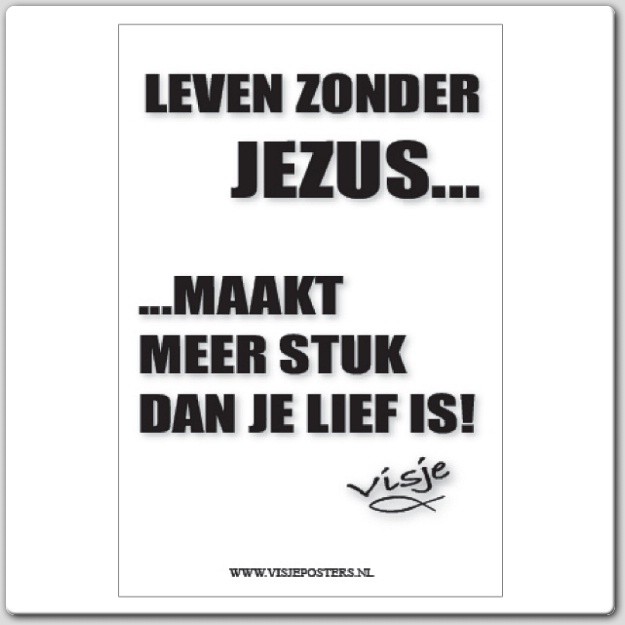 Kaart visje leven zonder Jezus maakt - 44076 -  Visje kaarten bij MajesticAlly