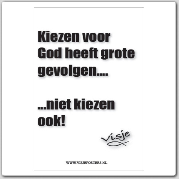 Kaart visje kiezen voor God heeft gr - 44105 -  Visje kaarten bij MajesticAlly