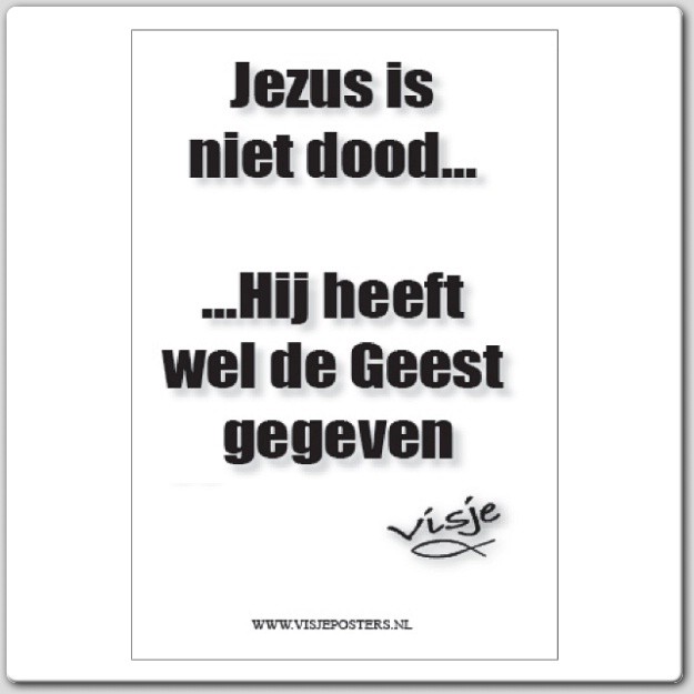 Kaart visje Jezus is niet dood hij heeft - 44112 -  Visje kaarten bij MajesticAlly