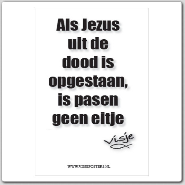 Kaart visje als Jezus uit de dood is opg - 44113 -  Visje kaarten bij MajesticAlly