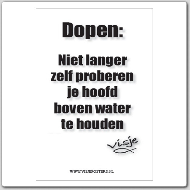 Kaart visje dopen niet langer zelf probe - 44115 -  Visje kaarten bij MajesticAlly