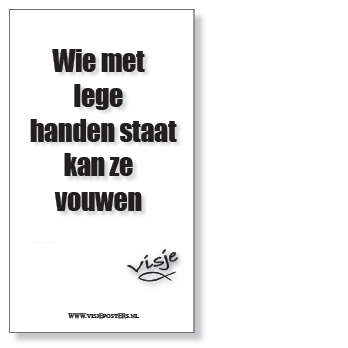 Kaart visje wie met lege handen staat - 44138 -  Visje kaarten bij MajesticAlly