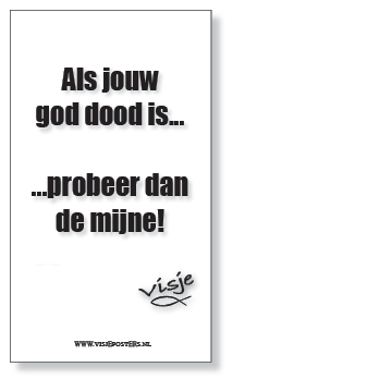 Kaart visje als jouw god dood is - 44137 -  Visje kaarten bij MajesticAlly