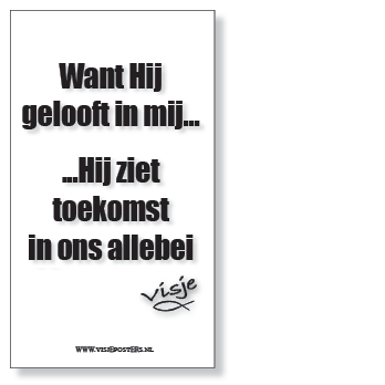 Kaart visje want hij gelooft in mij - 44130 -  Visje kaarten bij MajesticAlly