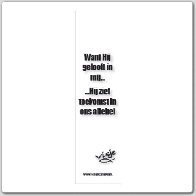 Boekenlegger want hij gelooft in mij - 44841 -  Visje bij MajesticAlly