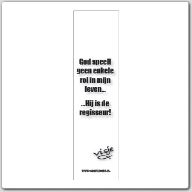 Boekenlegger visje God speelt geen enkel - 44842 -  Visje bij MajesticAlly