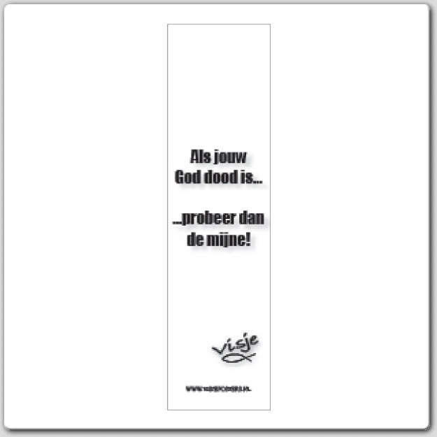 Boekenlegger visje als jou God dood is - 44848 -  Visje bij MajesticAlly