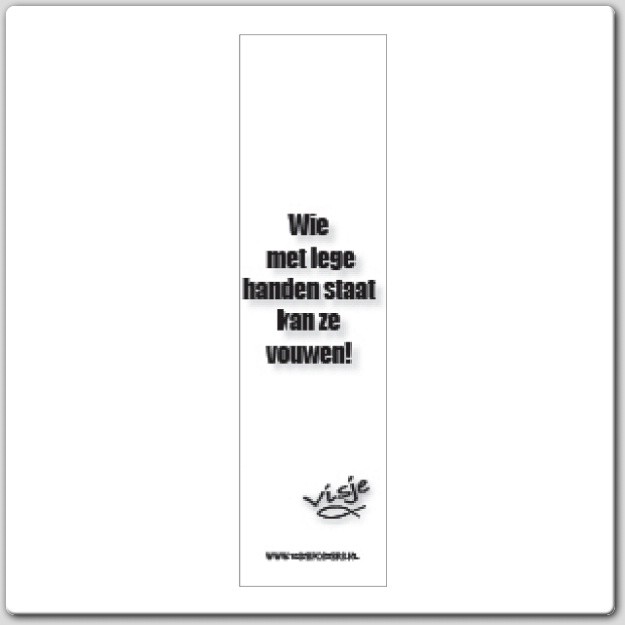 Boekenlegger visje wie met lege handen - 44849 -  Visje bij MajesticAlly