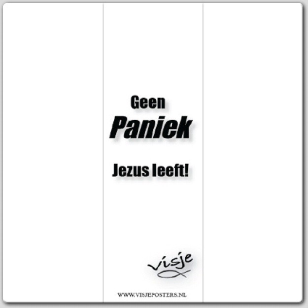 Boekenlegger visje geen paniek Jezus lee - 44858 -  Visje bij MajesticAlly