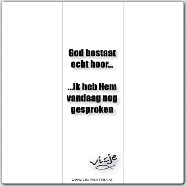 Boekenlegger visje God bestaat echt hoor - 44860 -  Visje bij MajesticAlly