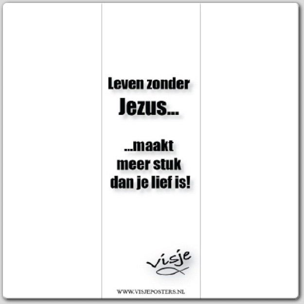 Boekenlegger visje leven zonder Jezus - 44862 -  Visje bij MajesticAlly