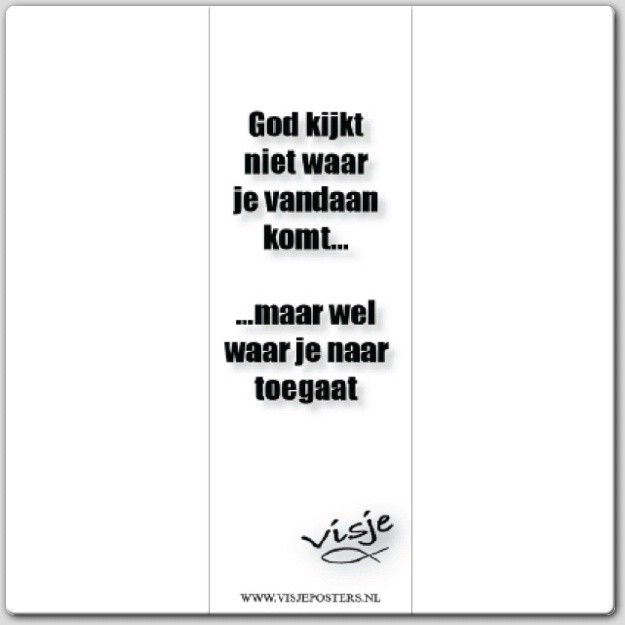Boekenlegger visje God kijkt niet waar j - 44867 -  Visje bij MajesticAlly