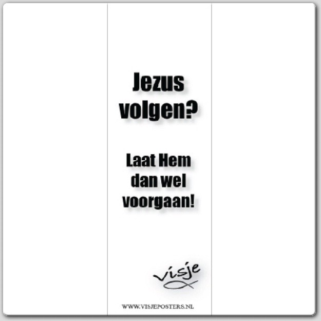 Boekenlegger visje Jezus volgen laat hem - 44870 -  Visje bij MajesticAlly