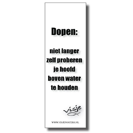 Boekenlegger visje dopen niet langer zel - 44895 -  Visje bij MajesticAlly