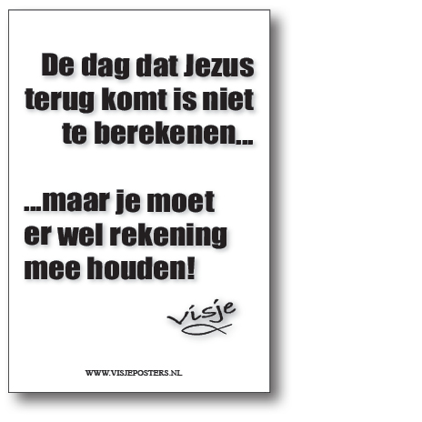 minikaart Visje 'De dag dat Jezus terugkomt'