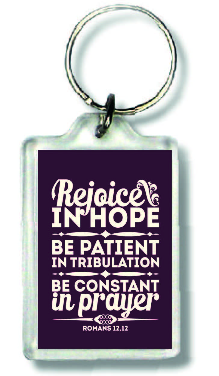Sleutelhanger rejoice in hope - MA23018 - Bible Verses bij MajesticAlly